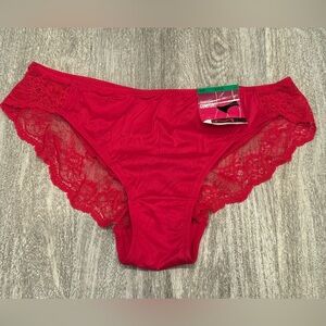 Maidenform Red Lace Tanga Panty /size L